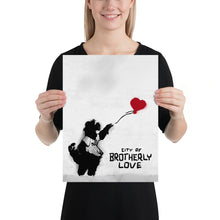 Load image into Gallery viewer, “Banksy-style” City of Brotherly Love Print
