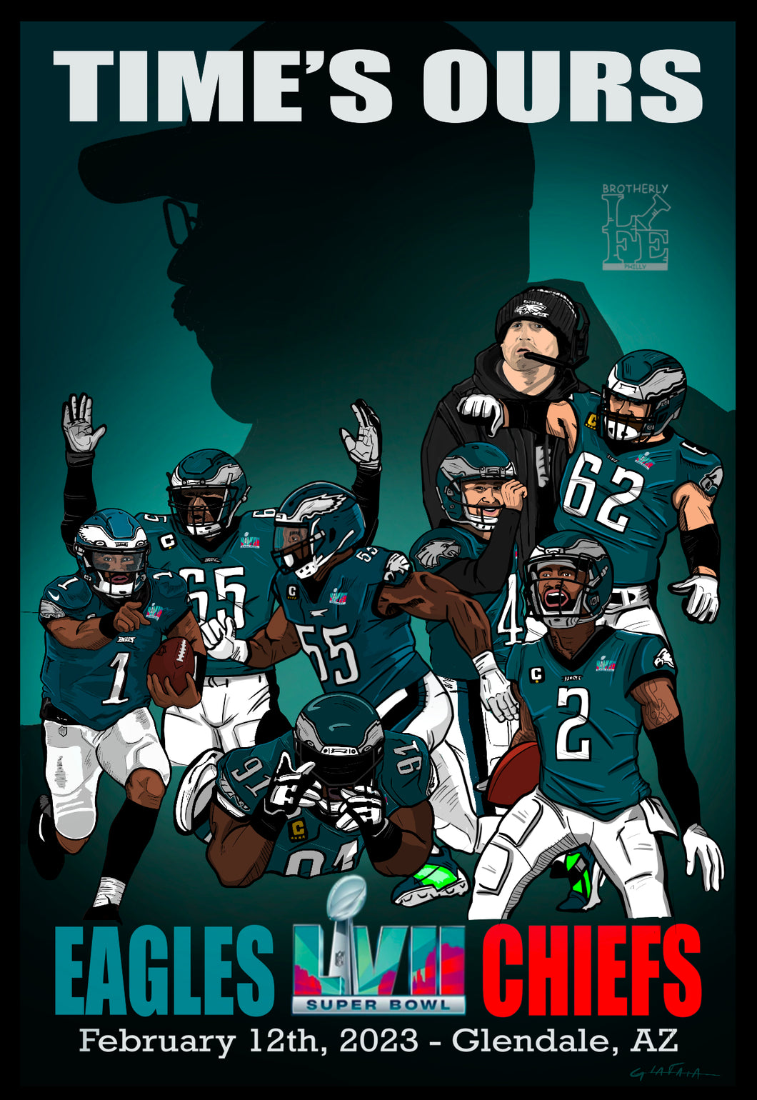 Eagles Super Bowl LVII Print